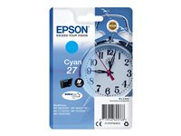 Epson 27 - 3.6 ml - cyan - original - blekkpatron - for WorkForce WF-3620, WF-3640, WF-7110, WF-7210, WF-7610, WF-7620, WF-7710, WF-7715, WF-7720 C13T27024012