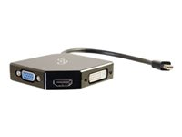 C2G Mini DisplayPort to HDMI, VGA, or DVI Adapter Converter - Videokonverter - DVI, HDMI, VGA - DVI, HDMI, VGA - svart 80929