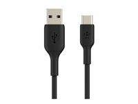 Belkin BoostCharge - USB-kabel - 24 pin USB-C (hann) til USB (hann) - 15 cm - svart CAB001BT0MBK