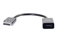 C2G 8in DisplayPort to HDMI Adapter - DP to HDMI Adapter - DisplayPort 1.2a HDMI 1.4b - 4K 30Hz - M/F - Video adapter - DisplayPort hann til HDMI hunn - 20.3 cm - svart - passiv, 4K-støtte 54431