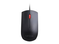 Lenovo Essential - Mus - høyre- og venstrehåndet - optisk - 3 knapper - kablet - USB - svart 4Y50R20863