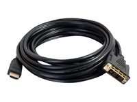 C2G 2m (6ft) HDMI to DVI Cable - HDMI to DVI-D Adapter Cable - 1080p - M/M - Adapterkabel - DVI-D hann til HDMI hann - 2 m - skjermet - svart 42516