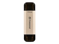 Transcend JetFlash 930C - USB-flashstasjon - 128 GB - USB 3.2 Gen 1 / USB-C - gull TS128GJF930C