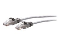 C2G 12ft (3.6m) Cat6a Snagless Unshielded (UTP) Slim Ethernet Network Patch Cable - Gray - Koblingskabel - RJ-45 (hann) til RJ-45 (hann) - 3.6 m - 4.8 mm - UTP - CAT 6a - formstøpt, uten hindringer - grå C2G30121