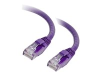 C2G Cat5e Booted Unshielded (UTP) Network Patch Cable - Koblingskabel - RJ-45 (hann) til RJ-45 (hann) - 1 m - UTP - CAT 5e - formstøpt, uten hindringer, flertrådet - purpur 83659