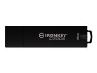 IronKey D300S - USB-flashstasjon - kryptert - 8 GB - USB 3.1 Gen 1 - FIPS 140-2 Level 3 - TAA-samsvar IKD300S/8GB