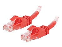 C2G Cat6 Booted Unshielded (UTP) Crossover Patch Cable - Krysskabel - RJ-45 (hann) til RJ-45 (hann) - 7 m - UTP - CAT 6 - formstøpt, uten hindringer, flertrådet - rød 83562