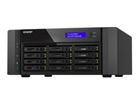 QNAP TS-h1290FX - NAS-server - 12 brønner - SATA 6Gb/s / PCIe (NVMe) / U.2 - RAM 128 GB - 25 Gigabit Ethernet / 2.5 Gigabit Ethernet - iSCSI støtte TS-H1290FX-7302P-128G