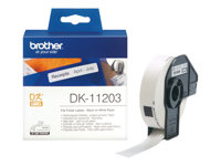 Brother DK-11203 - Svart på hvitt - 17 x 87 mm 300 etikett(er) (1 rull(er) x 300) filmappeetiketter - for Brother QL-1050, 1060, 1110, 500, 550, 560, 570, 580, 600, 650, 700, 710, 720, 820 DK11203