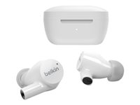 Belkin SoundForm Rise - True wireless-hodetelefoner med mikrofon - i øret - Bluetooth - hvit AUC004BTWH