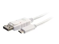 C2G 1.8m (6ft) USB C to DisplayPort Adapter Cable White - 4K Audio / Video Adapter - Ekstern videoadapter - USB-C - DisplayPort - hvit 80564