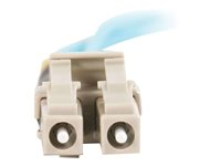 C2G LC-LC 10Gb 50/125 OM3 Duplex Multimode PVC Fiber Optic Cable (LSZH) - Nettverkskabel - LC multimodus (hann) til LC multimodus (hann) - 3 m - 3 m - fiberoptisk - dupleks - 50 / 125 mikroner - OM3 - halogenfri - akvamarin 85551