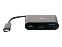 C2G USB C Docking Station with 4K HDMI, USB, and USB C - Power Delivery up to 60W - Dokkingstasjon - USB-C / Thunderbolt 3 - HDMI C2G54453