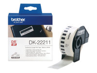 Brother DK-22211 - Hvit - Rull (2,9 cm x 15,2 m) merkelapper - for Brother QL-1050, 1060, 1110, 500, 550, 560, 570, 580, 600, 650, 700, 710, 720, 820 DK22211