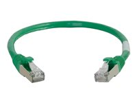 C2G Cat5e Booted Shielded (STP) Network Patch Cable - Koblingskabel - RJ-45 (hann) til RJ-45 (hann) - 3 m - STP - CAT 5e - formstøpt - grønn 83832