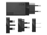 Lenovo 65W USB-C Travel Adapter - Strømadapter - AC 100-240 V - 65 watt - svart 40AW0065WW