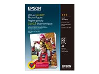 Epson Value - Blank - A4 (210 x 297 mm) - 183 g/m² - 20 ark fotopapir - for Expression Home XP-255, 257, 352, 355, 452, 455; Expression Home HD XP-15000 C13S400035