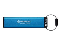 Kingston IronKey Keypad 200C - USB-flashstasjon - kryptert - FIPS 140-3 Level 3 - 64 GB - USB-C 3.2 Gen 1 IKKP200C/64GB