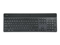 Targus EcoSmart - Tastatur - bærekraftig energiutvinning - bakteriedrepende middel - bakgrunnsbelyst - trådløs - Bluetooth 5.0 - AZERTY - Fransk - tastsvitsj: Scissor-Key - svart - recycled packaging AKB868FR