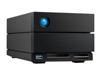 LaCie 2big Dock STLG32000400 - Harddiskarray - 32 TB - 2 brønner (SATA-600) - HDD 16 TB x 2 - Thunderbolt 3, USB 3.2 Gen 2 (ekstern) - med 5-års Rescue Data Recovery Service Plan STLG32000400