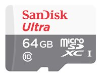 SanDisk Ultra - Flashminnekort - 64 GB - Class 10 - microSDXC UHS-I SDSQUNR-064G-GN3MN