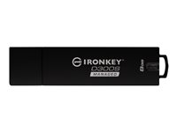 IronKey D300S Managed - USB-flashstasjon - kryptert - 8 GB - USB 3.1 Gen 1 - FIPS 140-2 Level 3 - TAA-samsvar IKD300SM/8GB