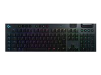 Logitech Gaming G915 - Tastatur - bakgrunnsbelyst - USB, Bluetooth, 2.4 GHz - Pan Nordic - tastsvitsj: GL Clicky - svart 920-009108