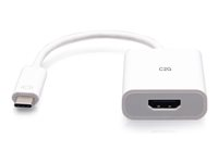 C2G USB-C to HDMI Audio/Video Adapter Converter - 4K 60Hz - White - Video adapter - 24 pin USB-C hann til HDMI hunn - hvit - 4K 60Hz støtte C2G26936