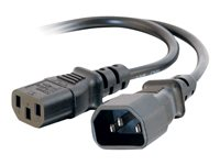 C2G - Strømforlengelseskabel - power IEC 60320 C13 til IEC 60320 C14 - AC 250 V - 1.8 m - svart 81138