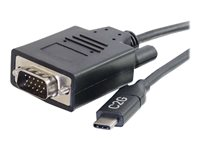 C2G 0.9m (3ft) USB C to VGA Adapter Cable - Video Adapter - Black - Ekstern videoadapter - USB-C - VGA - svart 82387