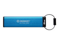 Kingston IronKey Keypad 200C - USB-flashstasjon - kryptert - 8 GB - USB-C 3.2 Gen 1 IKKP200C/8GB