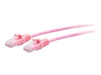 C2G 10ft (3m) Cat6a Snagless Unshielded (UTP) Slim Ethernet Network Patch Cable - Pink - Koblingskabel - RJ-45 (hann) til RJ-45 (hann) - 3 m - 4.8 mm - UTP - CAT 6a - formstøpt, uten hindringer - rosa C2G30199