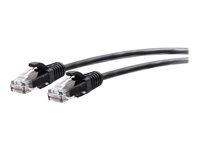C2G 12ft (3.6m) Cat6a Snagless Unshielded (UTP) Slim Ethernet Network Patch Cable - Black - Koblingskabel - RJ-45 (hann) til RJ-45 (hann) - 3.6 m - 4.8 mm - UTP - CAT 6a - formstøpt, uten hindringer - svart C2G30149