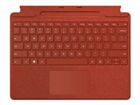 Microsoft Surface Pro Signature Keyboard - Tastatur - med styreplate, akselerometer, lagrings- og ladebakke for Surface Slim Pen 2 - QWERTY - Nordisk (dansk/finsk/norsk/svensk) - valmuerød - kommersiell - for Surface Pro 8, Pro X 8XB-00029