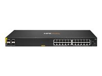 HPE Aruba Networking CX 6000 24p 10M/100M/1G Class4 PoE 4p SFP 1G 370W Switch - Switch - Styrt - 24 x 10/100/1000 (PoE+) + 4 x Gigabit SFP (opplink) - side til side-luftflyt - rackmonterbar, veggmonterbar - PoE+ (370 W) - BTO R8N87B