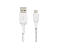 Belkin BoostCharge - USB-kabel - 24 pin USB-C (hann) til USB (hann) - 1 m - hvit CAB002BT1MWH