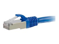 C2G Cat6a Booted Shielded (STP) Network Patch Cable - Koblingskabel - RJ-45 (hann) til RJ-45 (hann) - 20 m - STP - CAT 6a - formstøpt, uten hindringer, flertrådet - blå 89929