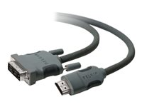 Belkin - Adapterkabel - DVI-D hunn til HDMI hann - 1.8 m F3Y005BT1.8M