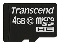 Transcend Premium - Flashminnekort - 4 GB - Class 10 - 133x - microSDHC TS4GUSDC10