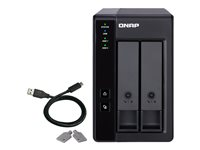 QNAP TR-002 - Harddiskarray - 2 brønner (SATA-600) - USB 3.1 Gen 2 (ekstern) TR-002