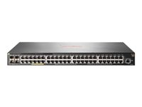 HPE Aruba 2930F 48G PoE+ 4SFP+ - Switch - L3 - Styrt - 48 x 10/100/1000 (PoE+) + 4 x 1 Gigabit / 10 Gigabit SFP+ (opplink) - rackmonterbar - PoE+ (370 W) - gjenmarkedsført JL256AR#ABB