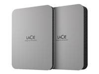 LaCie Mobile Drive STLR4000400 - Apple Exclusive - harddisk - kryptert - 4 TB - ekstern (bærbar) - USB 3.2 Gen 1 (USB-C kontakt) - Self-Encrypting Drive (SED) - romgrå - med 3-års Seagate Rescue Data Recovery STLR4000400