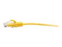 C2G 10ft (3m) Cat6a Snagless Unshielded (UTP) Slim Ethernet Network Patch Cable - Yellow - Koblingskabel - RJ-45 (hann) til RJ-45 (hann) - 3 m - 4.8 mm - UTP - CAT 6a - formstøpt, uten hindringer - gul C2G30171