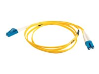 C2G LC-LC 9/125 OS1 Duplex Singlemode PVC Fiber Optic Cable (LSZH) - Koblingskabel - LC-enkeltmodus (hann) til LC-enkeltmodus (hann) - 7 m - fiberoptisk - dupleks - 9 / 125 micron - OS1 - halogenfri - gul 85608