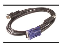 APC - Video- / USB-kabel - USB, HD-15 (VGA) (hann) til HD-15 (VGA) (hann) - 7.6 m - for APC 16 Port Multi-Platform Analog KVM, 8 Port Multi-Platform Analog KVM AP5261