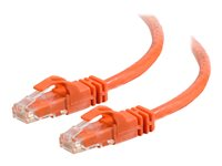 C2G Cat6 Booted Unshielded (UTP) Network Patch Cable - Koblingskabel - RJ-45 (hann) til RJ-45 (hann) - 3 m - UTP - CAT 6 - formstøpt, uten hindringer, flertrådet - oransje 83577