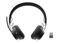 Logitech Zone Wireless MS - Hodesett - on-ear - Bluetooth - trådløs - aktiv støydemping 981-000854