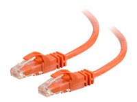 C2G Cat6 Booted Unshielded (UTP) Network Patch Cable - Koblingskabel - RJ-45 (hann) til RJ-45 (hann) - 1.5 m - UTP - CAT 6 - formstøpt, uten hindringer, flertrådet - oransje 83575