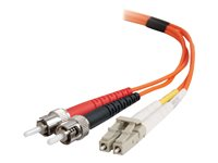 C2G LC-ST 50/125 OM2 Duplex Multimode PVC Fiber Optic Cable (LSZH) - Nettverkskabel - ST flermodus (hann) til LC multimodus (hann) - 2 m - fiberoptisk - dupleks - 50 / 125 mikroner - OM2 - halogenfri - oransje 85493