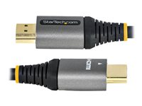 StarTech.com 12ft (4m) HDMI 2.1 Cable, Certified Ultra High Speed HDMI Cable 48Gbps, 8K 60Hz/4K 120Hz HDR10+ eARC, Ultra HD 8K HDMI Cable/Cord w/TPE Jacket, For UHD Monitor/TV/Display - Dolby Vision/Atmos, DTS-HD (HDMM21V4M) - Ultra High Speed - HDMI-kabel med Ethernet - HDMI hann til HDMI hann - 4 m - skjermet - grå, svart - passiv, 4K 120 Hz støtte, 8 K 60 Hz (7680 x 4320) støtte - for P/N: 4PORT-8K-HDMI-SWITCH HDMM21V4M
